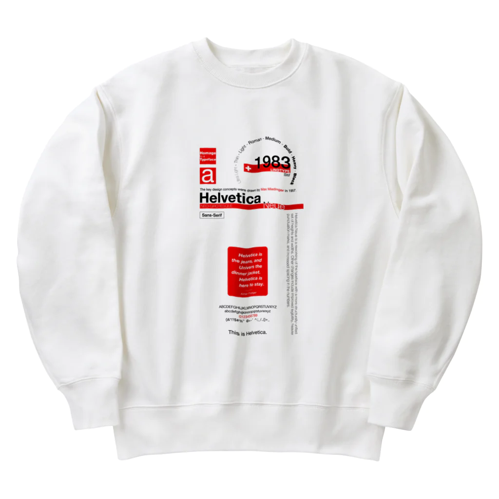 No.30_DesignWorks typographyのHelvetica Neue LT Std - Typography Design Heavyweight Crew Neck Sweatshirt