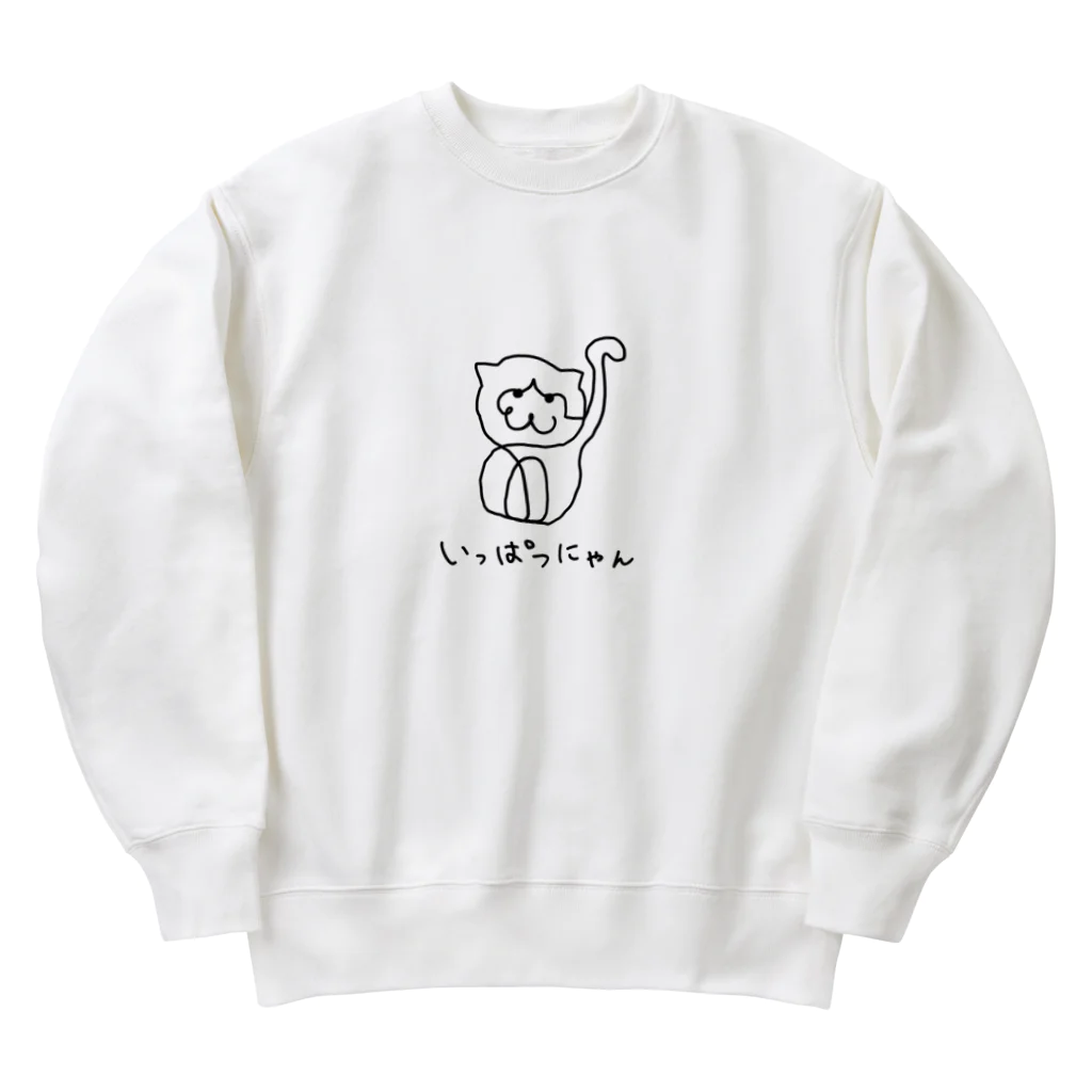 ＼ニッコリンチョ！！／のいっぱつにゃん Heavyweight Crew Neck Sweatshirt