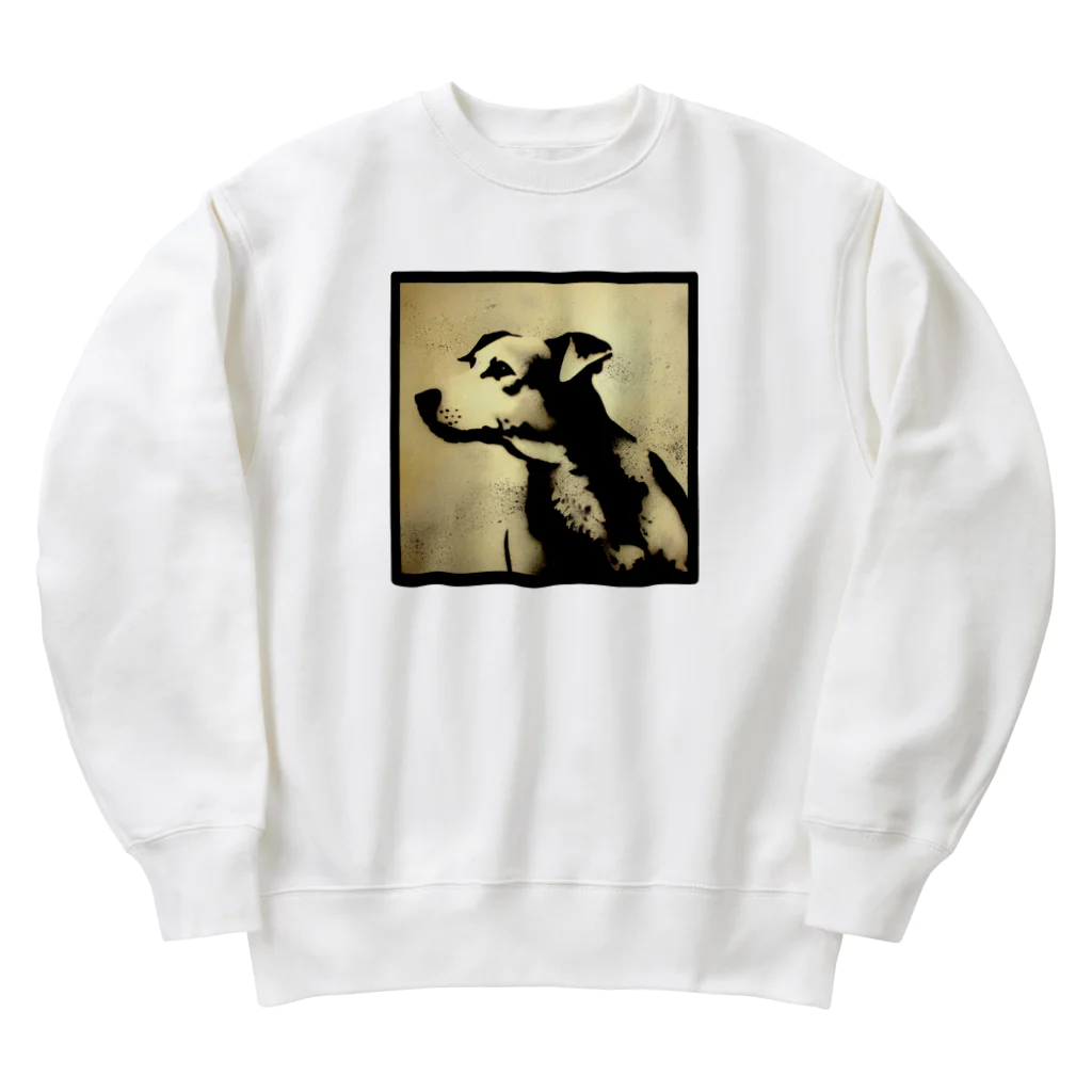 おもしろいTシャツ屋さんの犬　DOG　ステンシル Heavyweight Crew Neck Sweatshirt