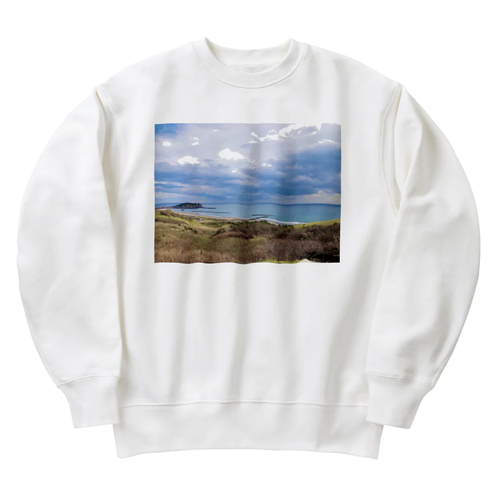 あべこのお店 の北海道の海 Heavyweight Crew Neck Sweatshirt