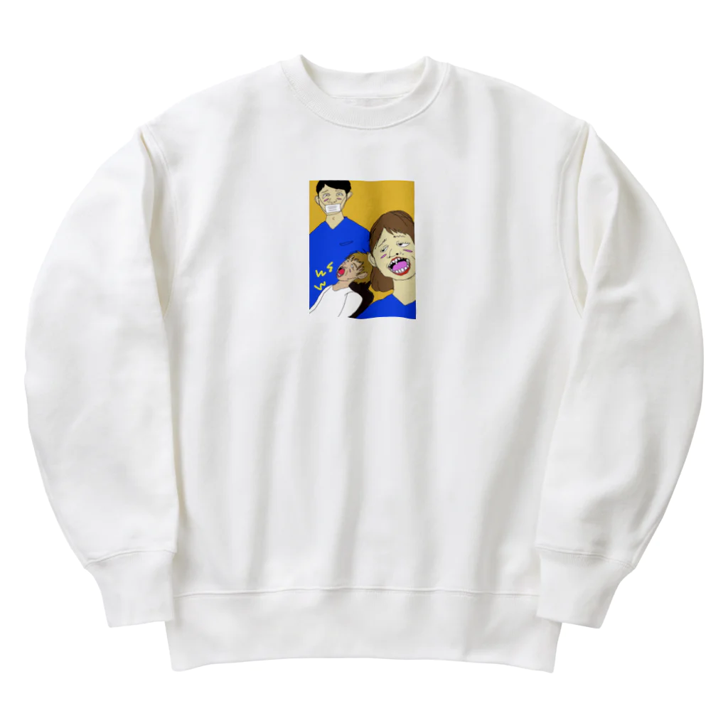 hotdogdesignの歯科助手は聞こえているか歯科医師の腹の音おれは無視しているぞ Heavyweight Crew Neck Sweatshirt