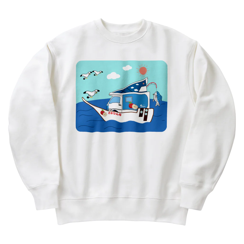 Fortune Campers そっくの雑貨屋さんのさおりん号で釣りしよう Heavyweight Crew Neck Sweatshirt