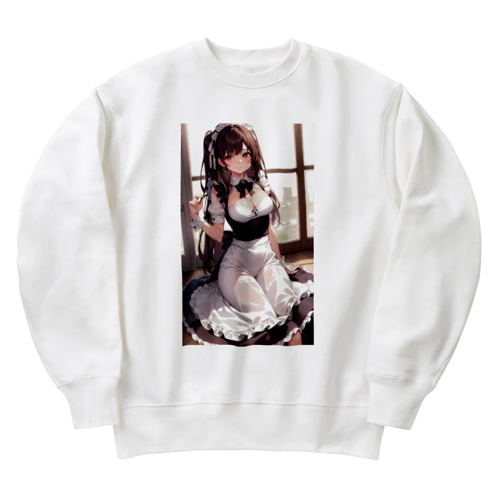 天乃鯱のメイドのお姉さんの二次元イラスト Heavyweight Crew Neck Sweatshirt