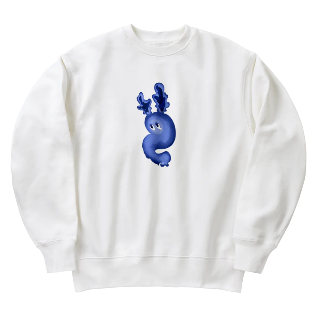 ちんぷのちんぷんかんぷんのブルーなゴースト Heavyweight Crew Neck Sweatshirt