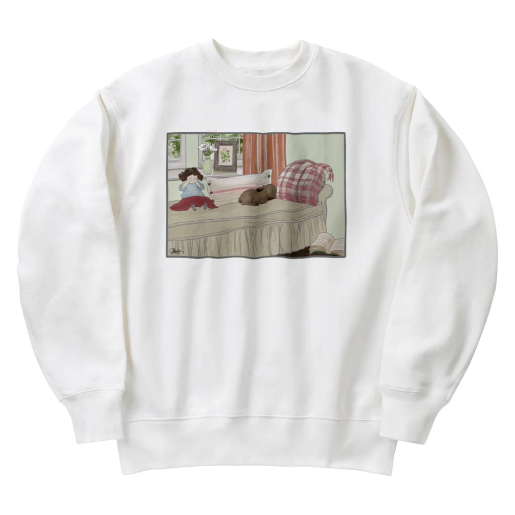 Usamaruのカントリールームのねむねむうさぎ Heavyweight Crew Neck Sweatshirt