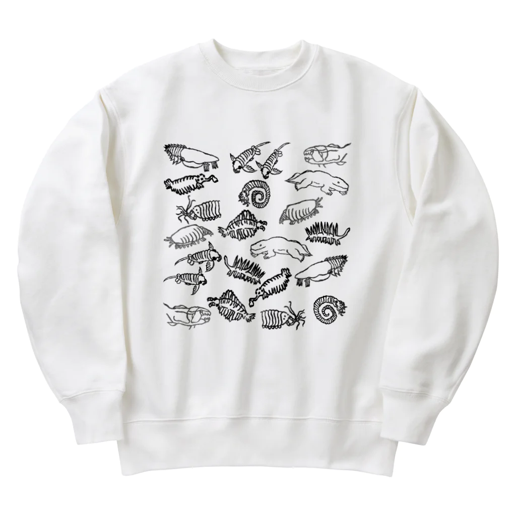 はんこや　ののの古生代のいきものたち Heavyweight Crew Neck Sweatshirt