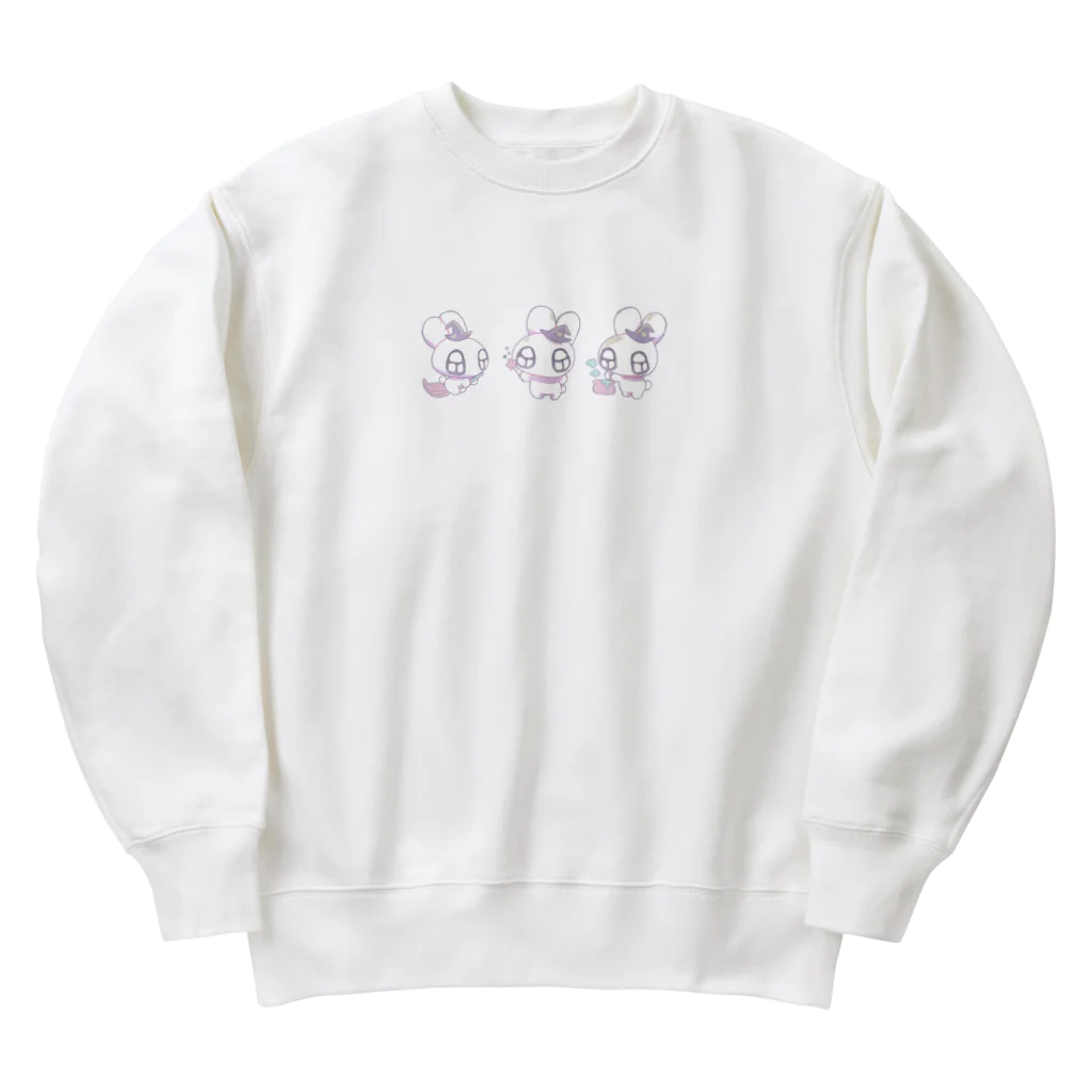 アラカワナナのまじっくウサチャン Heavyweight Crew Neck Sweatshirt