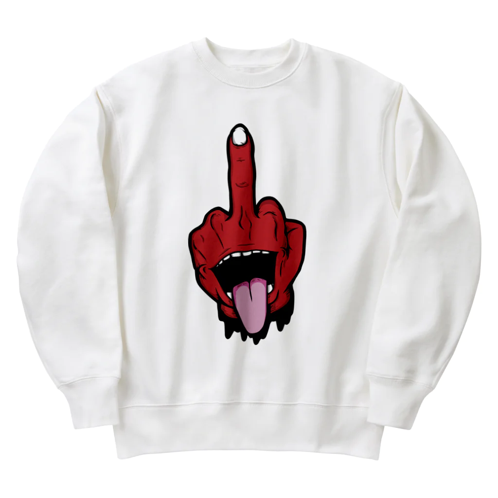 TRAVA design SHOPの挑発（赤） Heavyweight Crew Neck Sweatshirt