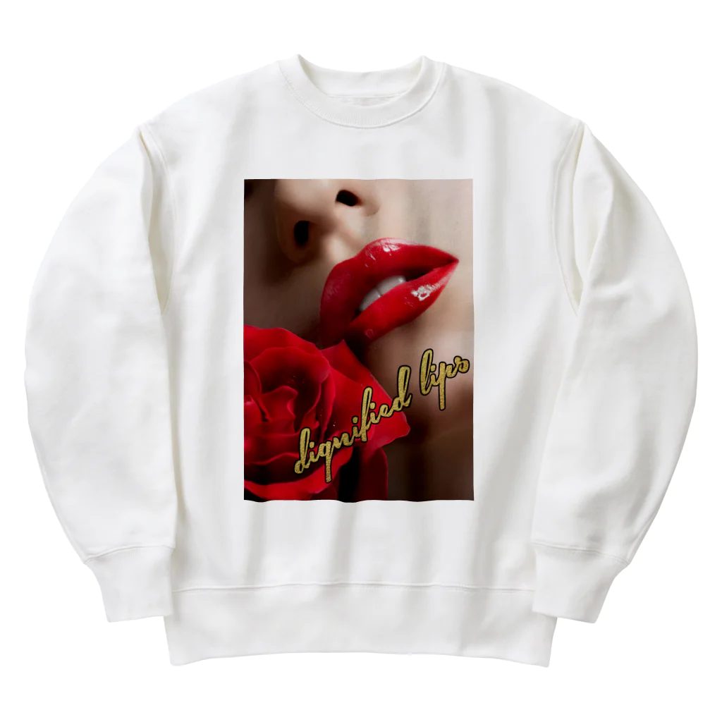 キッチンファラオの美女の口唇に薔薇 Heavyweight Crew Neck Sweatshirt