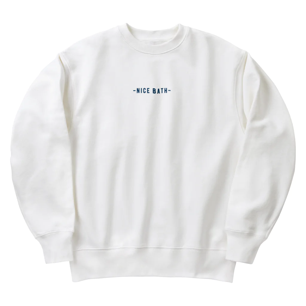 温泉グッズ@ブーさんとキリンの生活のNICE BATH（両面） Heavyweight Crew Neck Sweatshirt