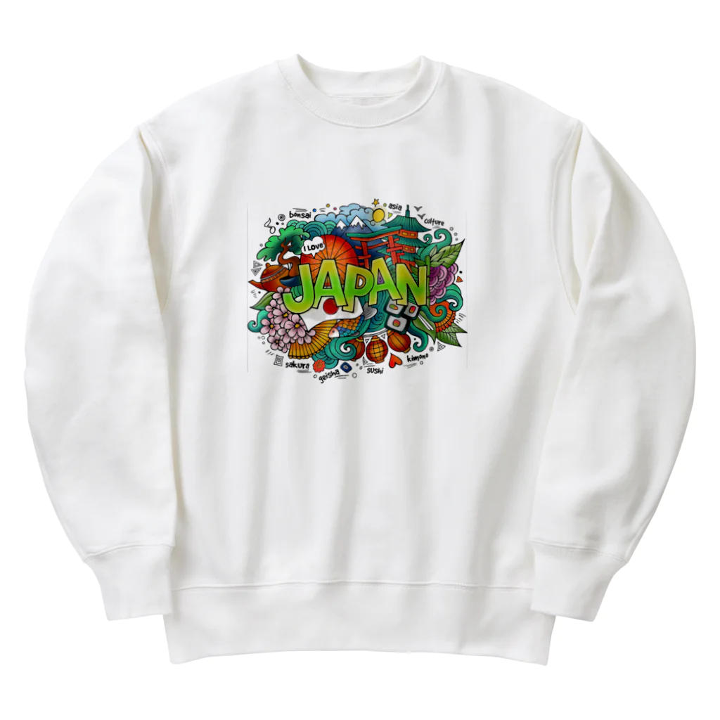 KanRinの日本の文化 Heavyweight Crew Neck Sweatshirt