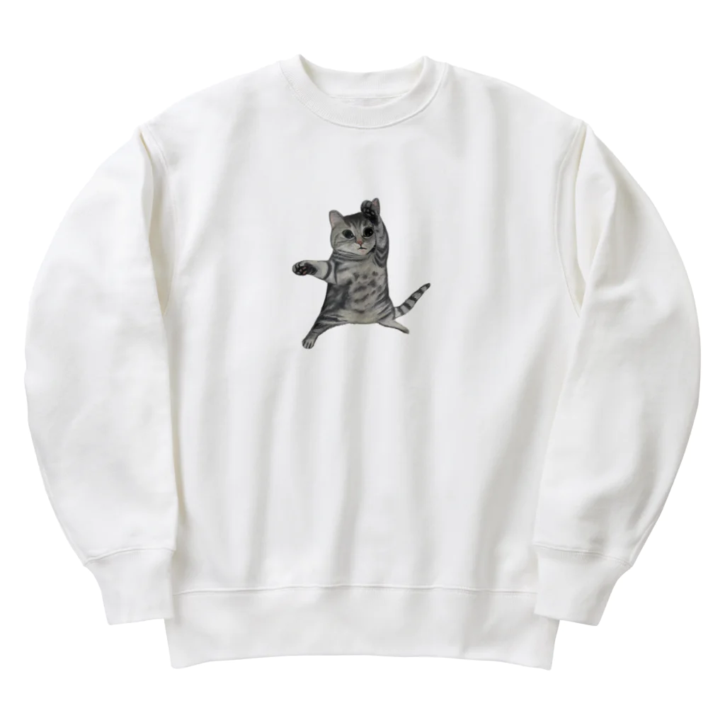 中川ひちゃゆき(シカゴ実業)の功夫にゃんこ Heavyweight Crew Neck Sweatshirt