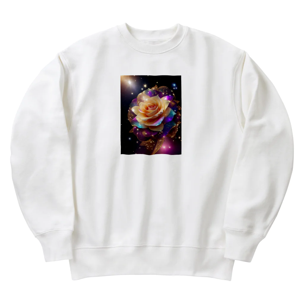 dolphineの宇宙のクリスタルローズ Heavyweight Crew Neck Sweatshirt