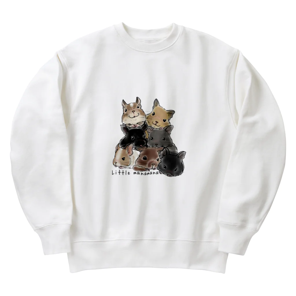 Little manamana リトルマナマナのLittle manamana 7colorデグー‘sアイテム Heavyweight Crew Neck Sweatshirt