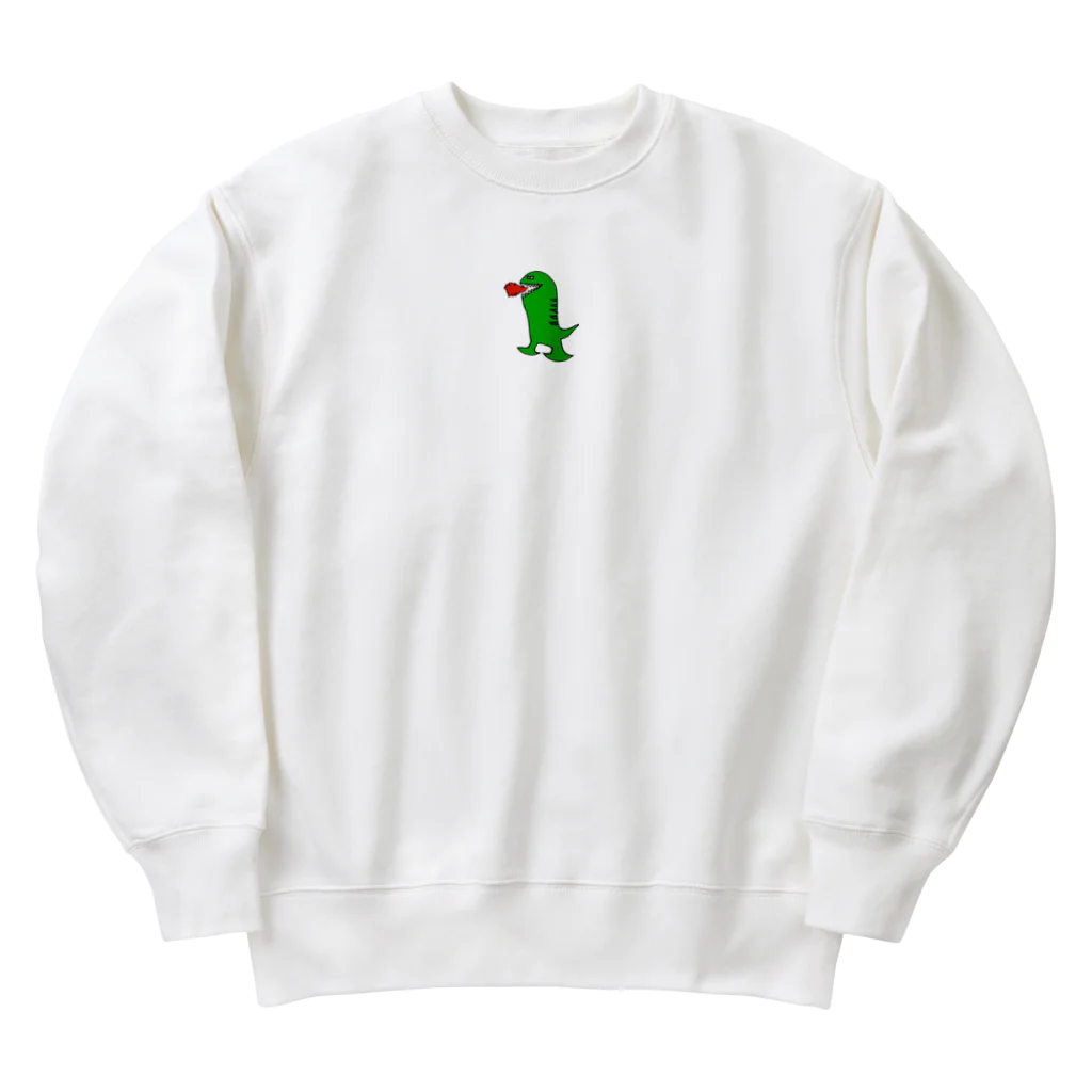 星ひゅうたのかわいい生き物たちのザウルスくん Heavyweight Crew Neck Sweatshirt