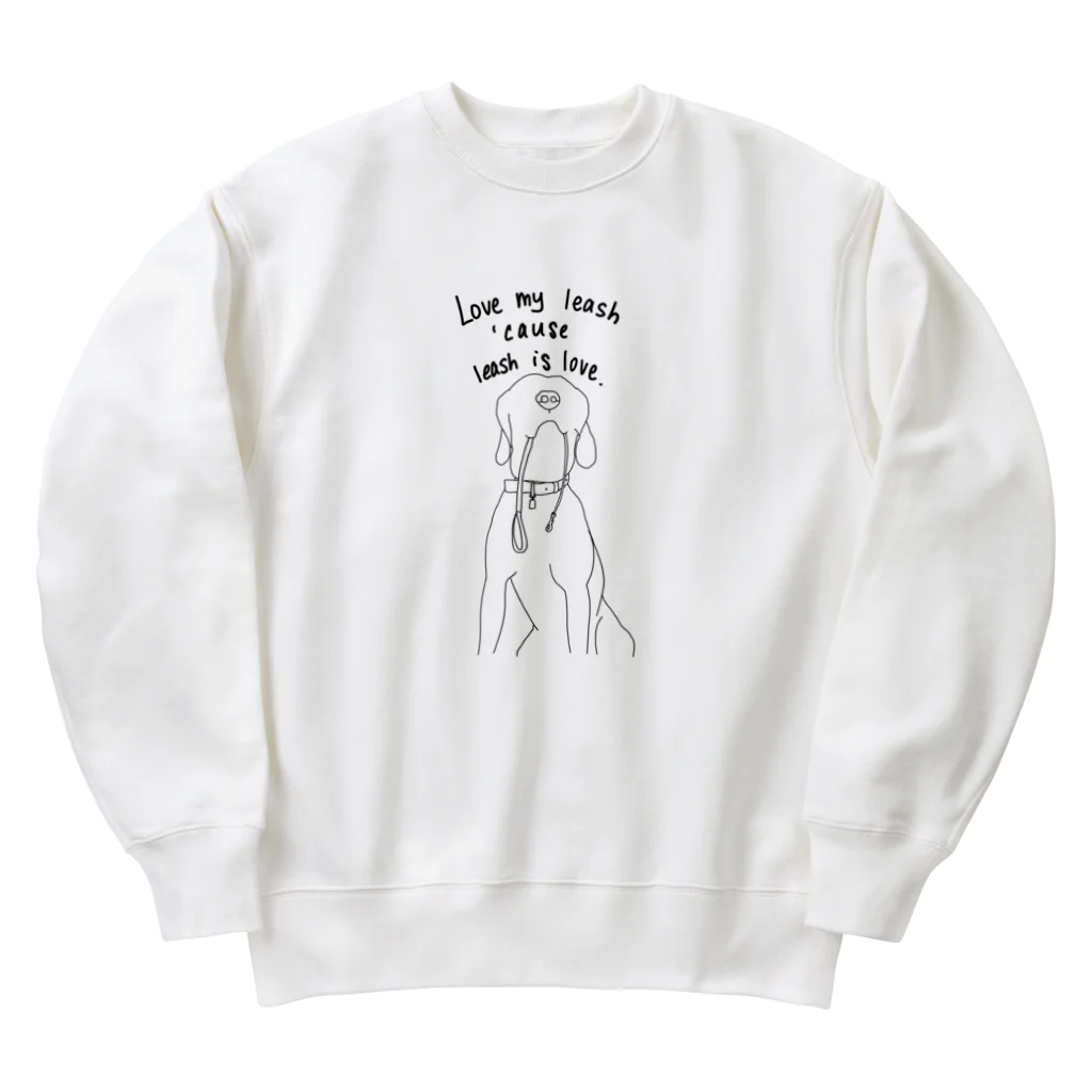 KuroinyannyanのLeash is love Heavyweight Crew Neck Sweatshirt