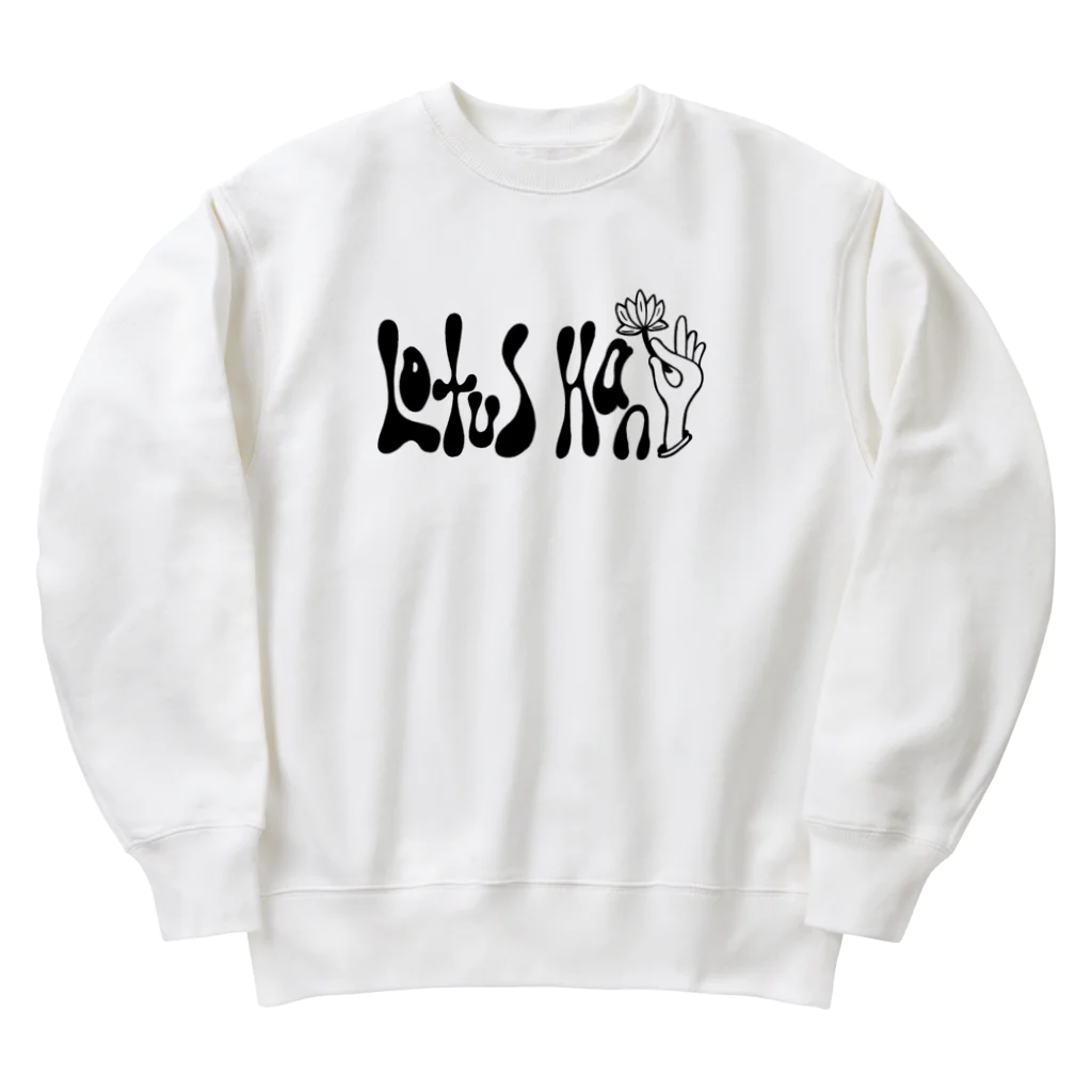 宇宙キャンプのロータス　ハンド　モノトーン Heavyweight Crew Neck Sweatshirt