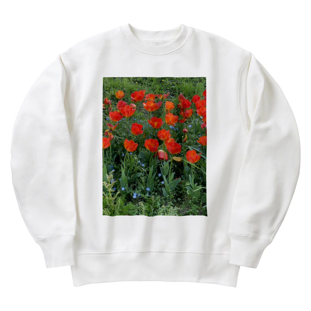 桜のチューリップ Heavyweight Crew Neck Sweatshirt