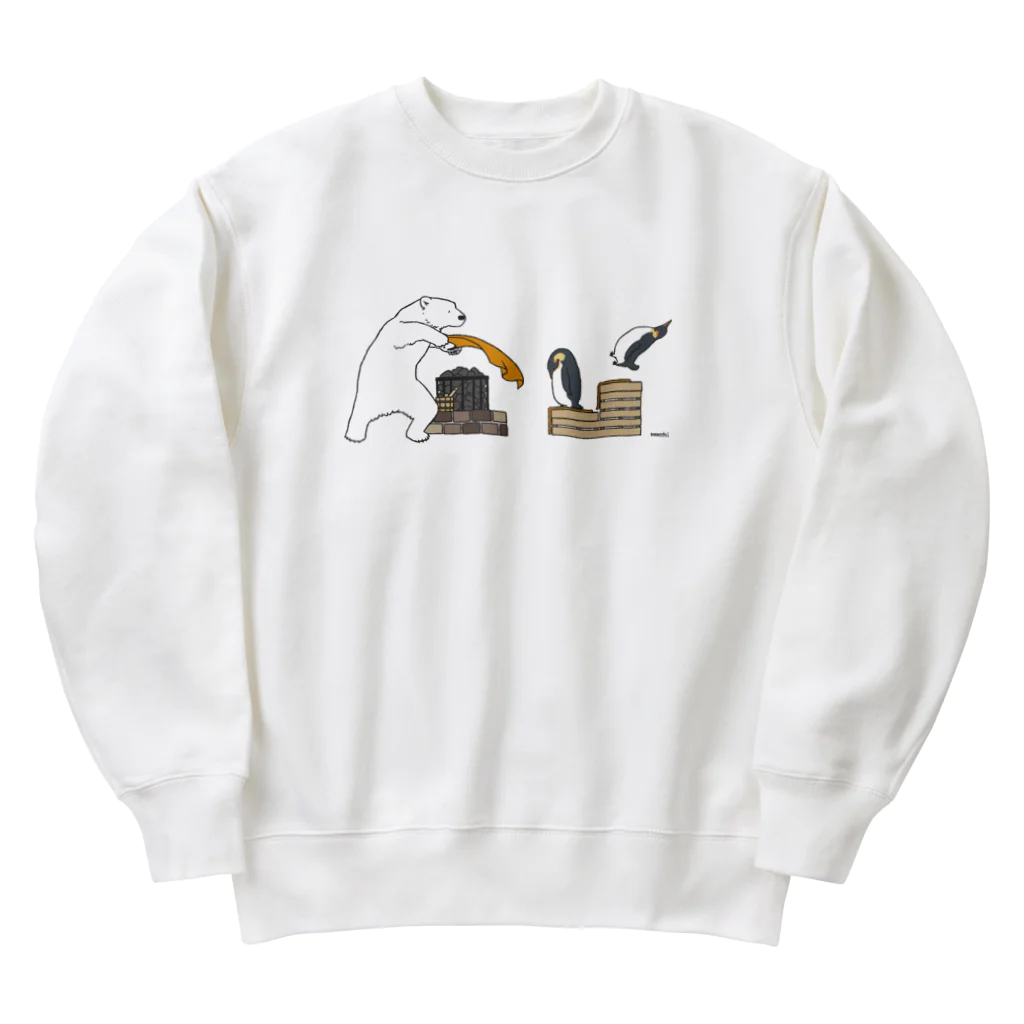 mocchi’s workshopのシロクマロウリュ Heavyweight Crew Neck Sweatshirt