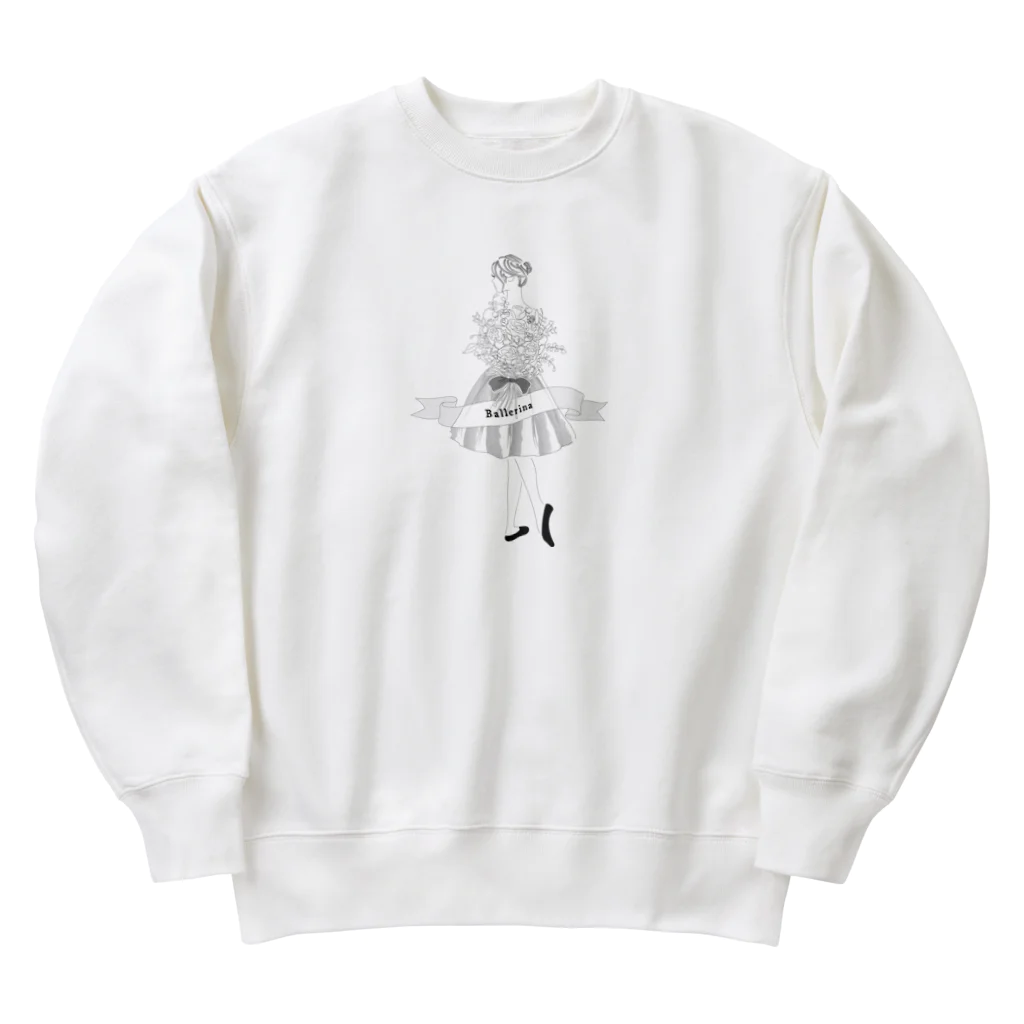 バレエシルエット ballet*pointe_pon*のシンプル バレリーナ Heavyweight Crew Neck Sweatshirt