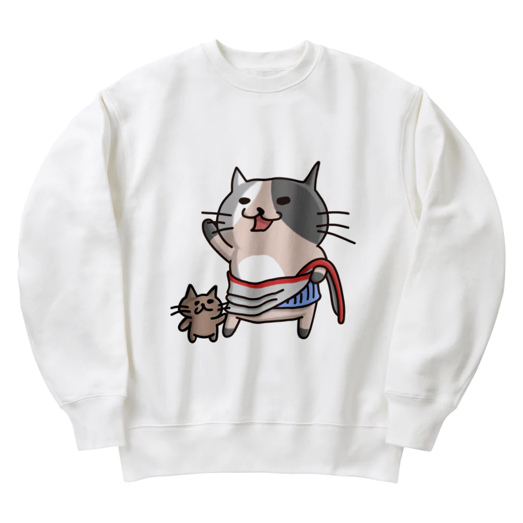 ひよこ男爵とまだむにゃんのにゃうぐすとぅす Heavyweight Crew Neck Sweatshirt