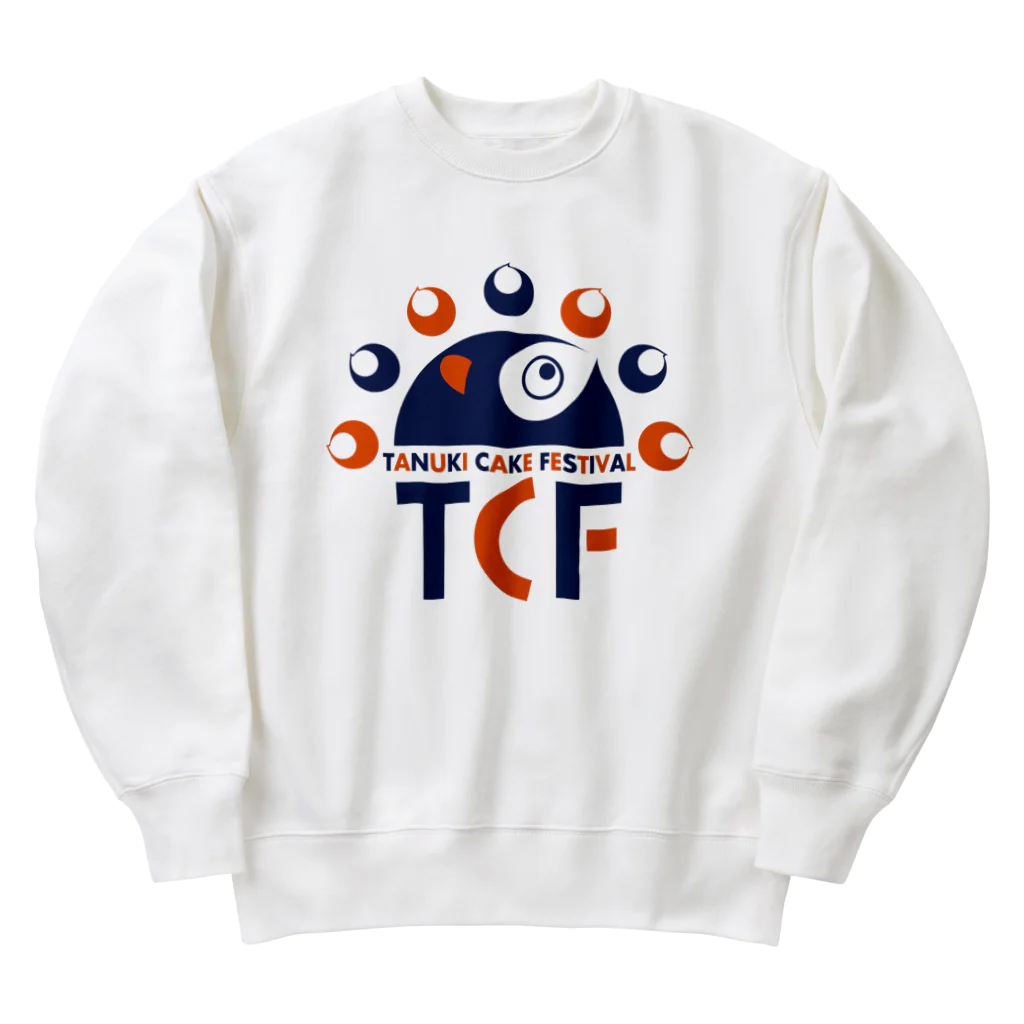 二子舎のたぬきケーキフェス Heavyweight Crew Neck Sweatshirt