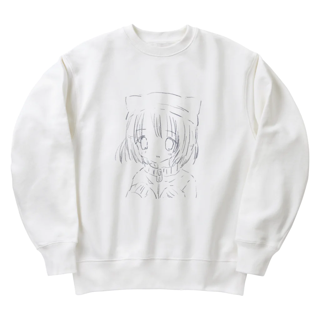 あくむ病院のふわねこ・しんどろ～む Heavyweight Crew Neck Sweatshirt