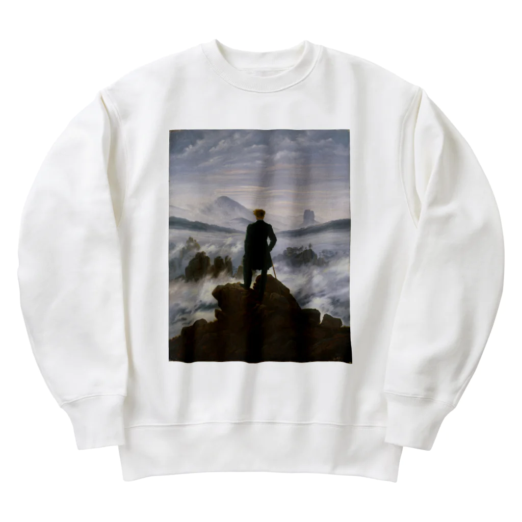 世界美術商店の雲海の上の旅人 / Wanderer above the Sea of Fog Heavyweight Crew Neck Sweatshirt