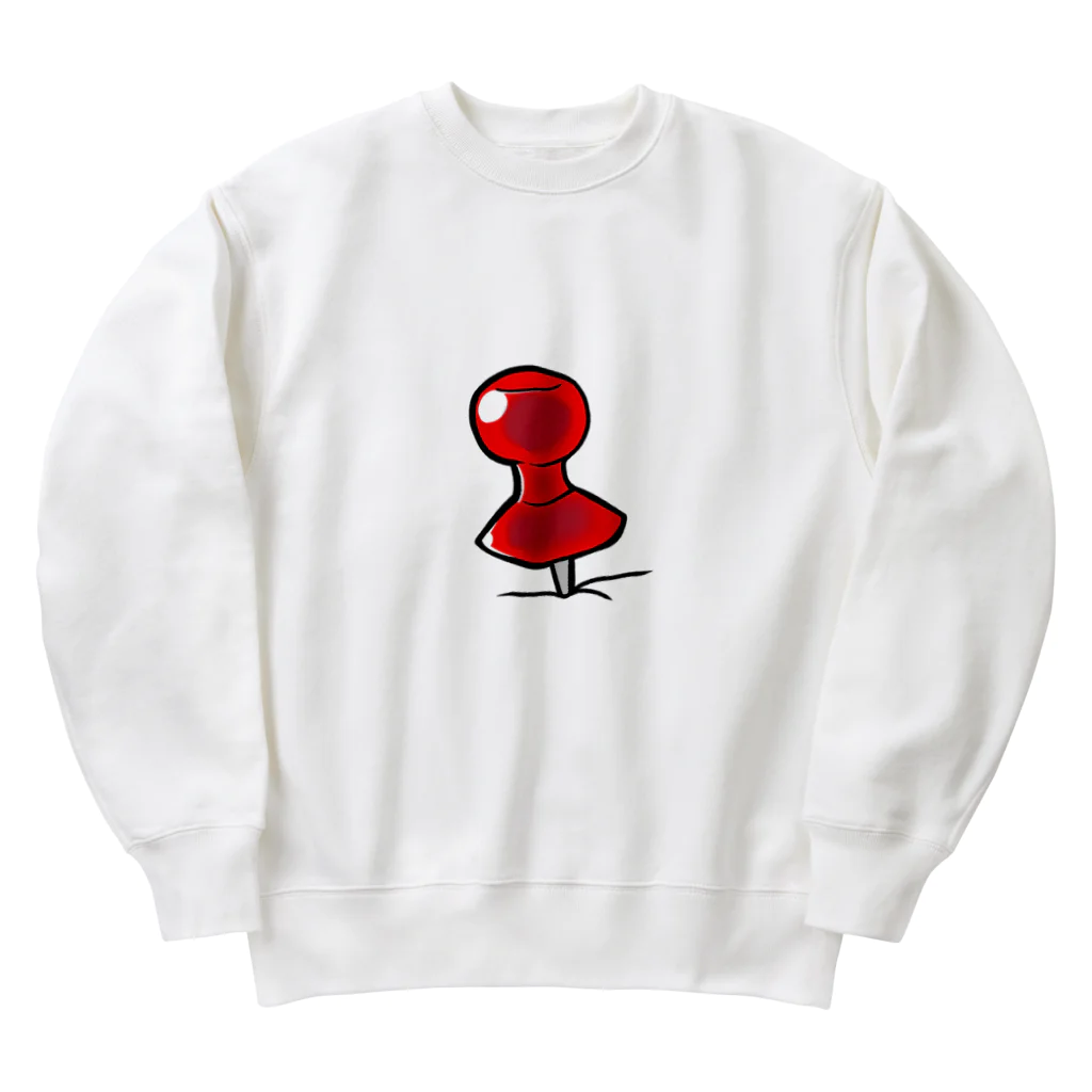 湿布汁🪴のPins！(red) Heavyweight Crew Neck Sweatshirt