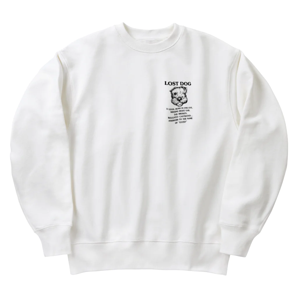 Tivitasoのまよい犬ラッキー Heavyweight Crew Neck Sweatshirt