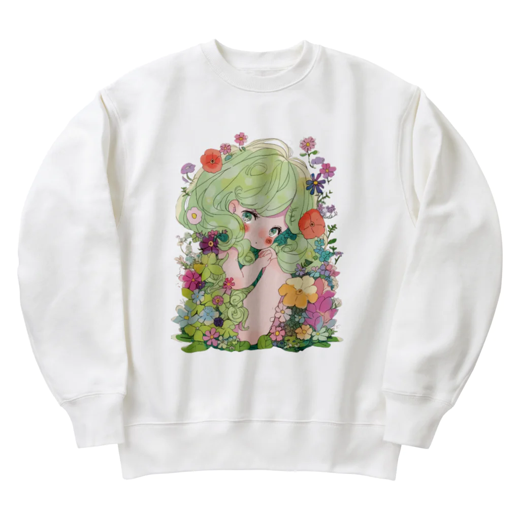 天道虫のフラワーヘアのガーディアン Heavyweight Crew Neck Sweatshirt