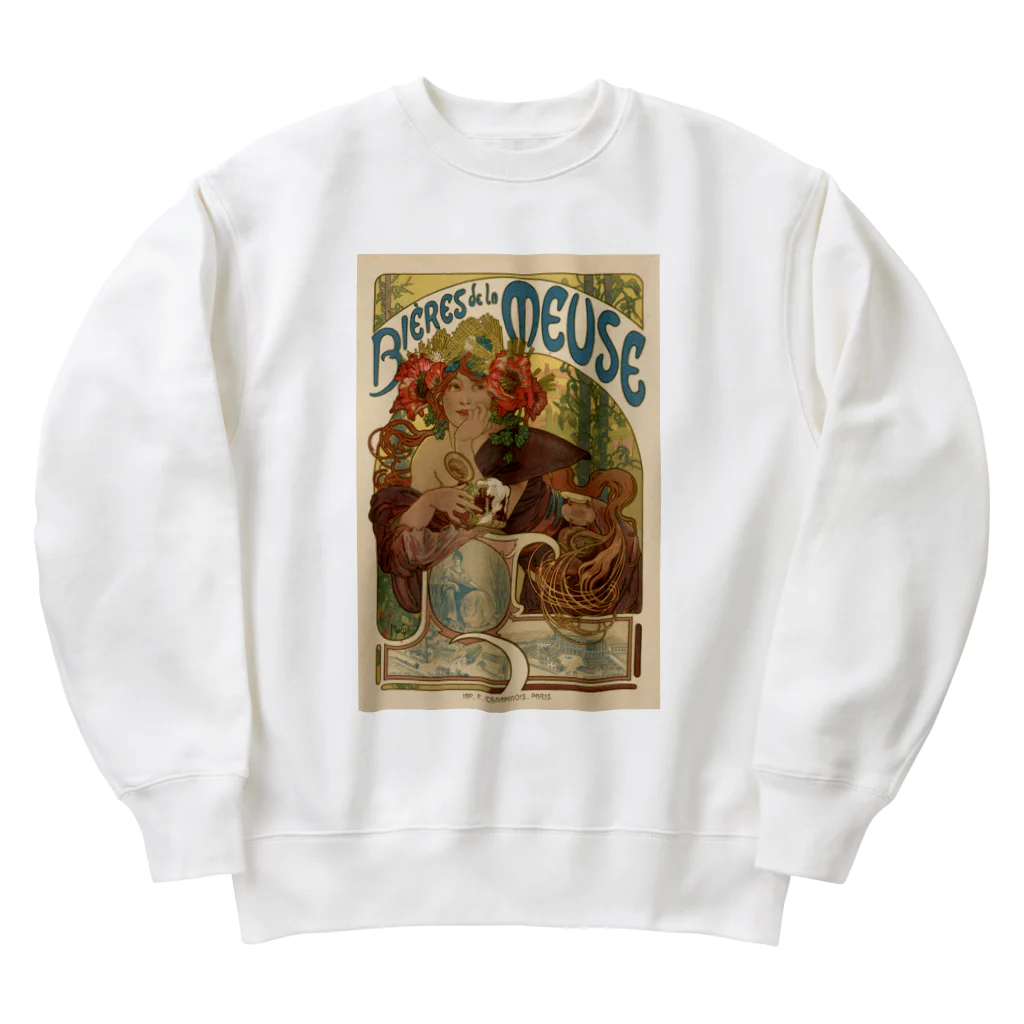 世界美術商店のムース川のビール / Beer of the Meuse Heavyweight Crew Neck Sweatshirt