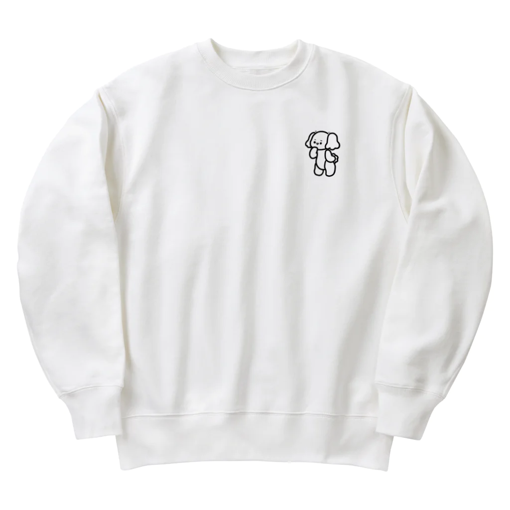 たらいそのトイプードルのころんたん Heavyweight Crew Neck Sweatshirt