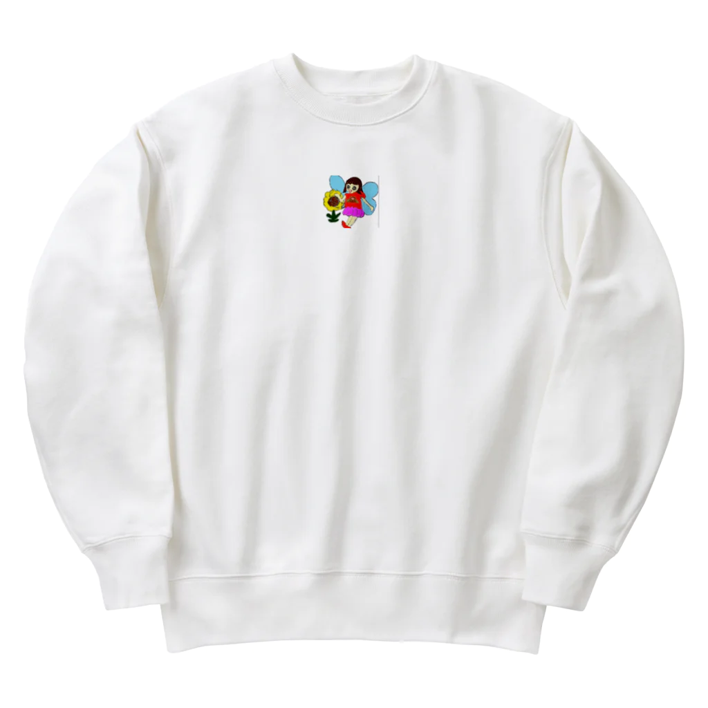 Hisotanのsuzuri専属、ひそたんの描いた自分の似顔絵アイテム。 Heavyweight Crew Neck Sweatshirt