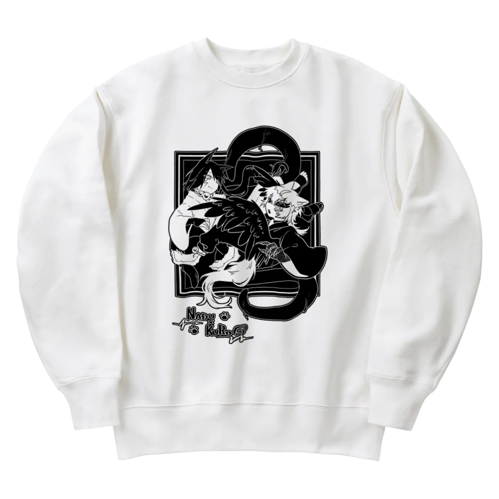 狐火箱のNADU×KURO(淡色地向け) Heavyweight Crew Neck Sweatshirt