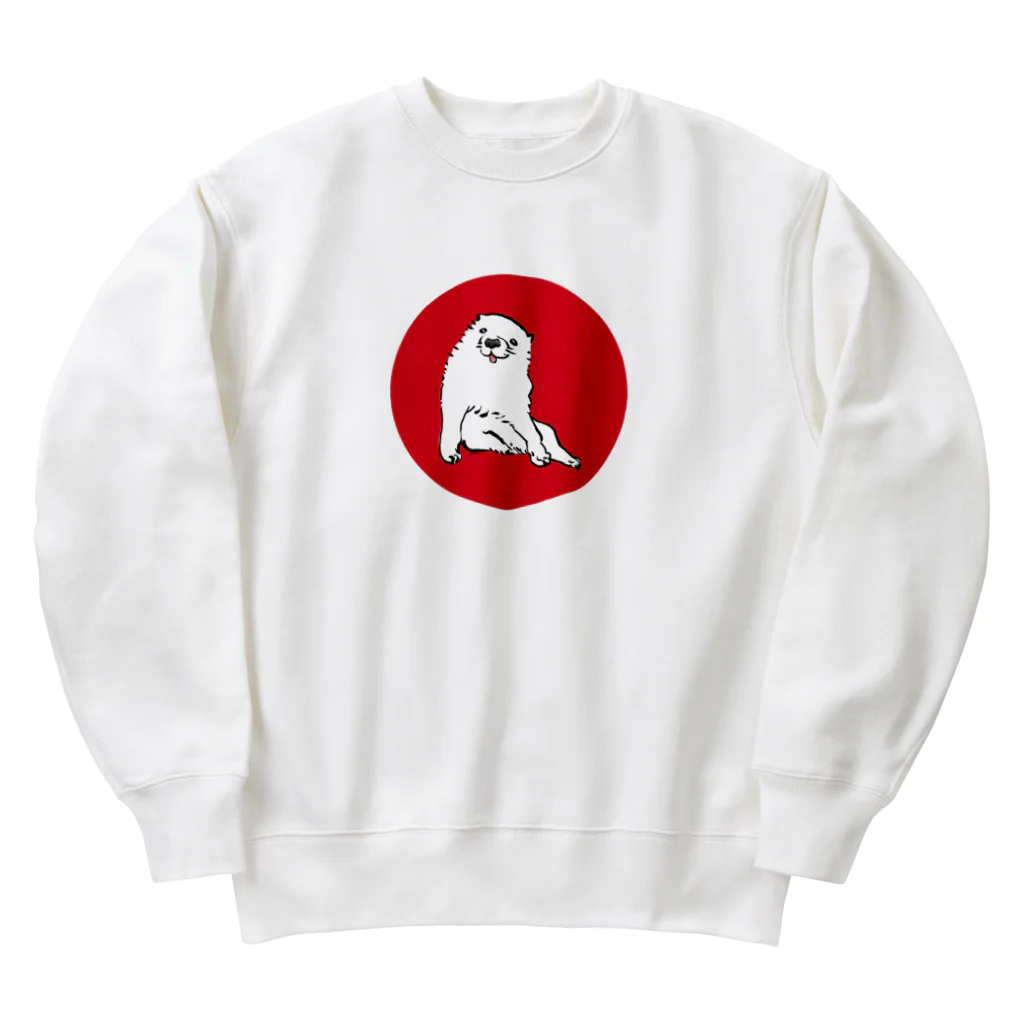 ふくふく商店の長沢芦雪の「あの犬」※日の丸バージョン Heavyweight Crew Neck Sweatshirt