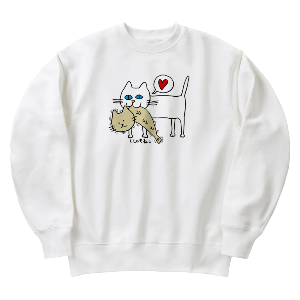 ししゃもねこ社のガクブルししゃもねこ Heavyweight Crew Neck Sweatshirt