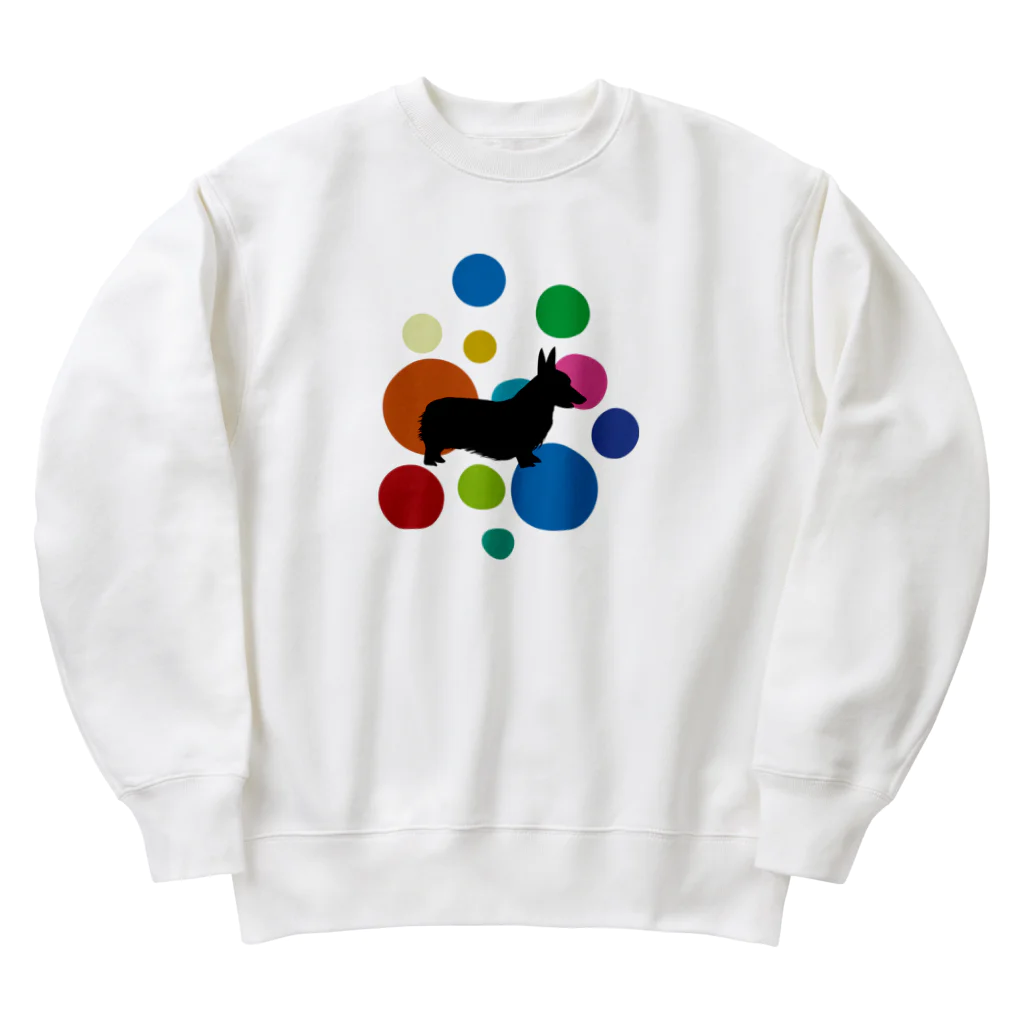 chicodeza by suzuriのカラフルコーギー Heavyweight Crew Neck Sweatshirt