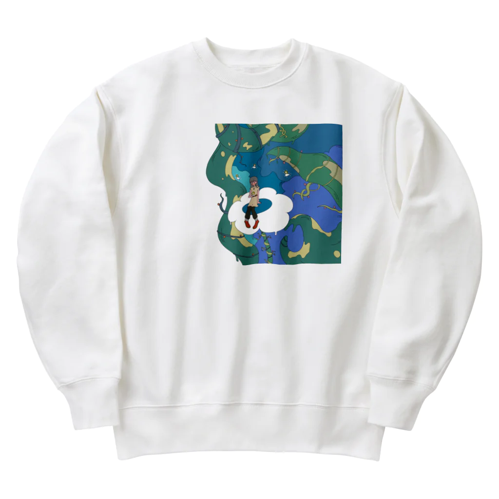 minazuki_imoの巨大樹林に住む女の子 Heavyweight Crew Neck Sweatshirt