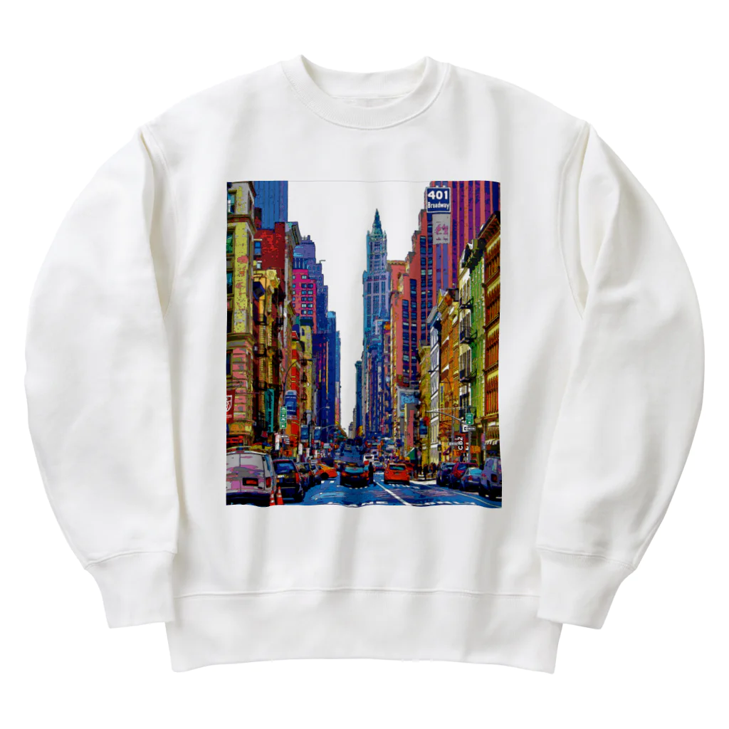 GALLERY misutawoのニューヨーク ブロードウェイの喧騒 Heavyweight Crew Neck Sweatshirt