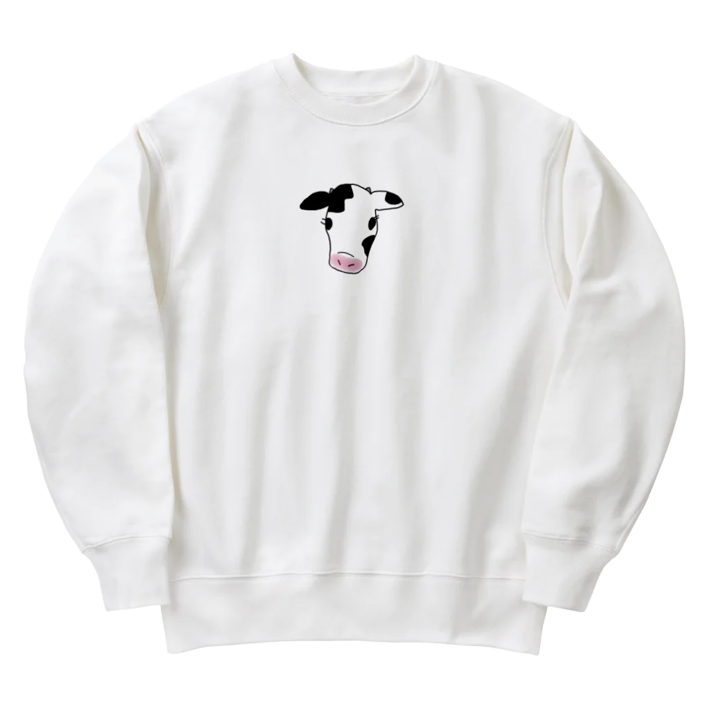 shopえむ。の子牛ちゃん（ツノあり） Heavyweight Crew Neck Sweatshirt