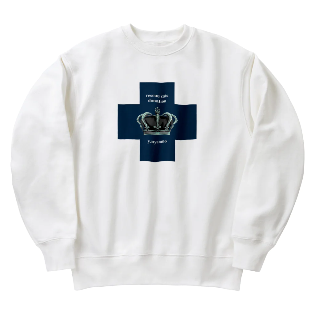 y.nyanmo やよにゃんものメディカルクラウン十字シリーズ Heavyweight Crew Neck Sweatshirt