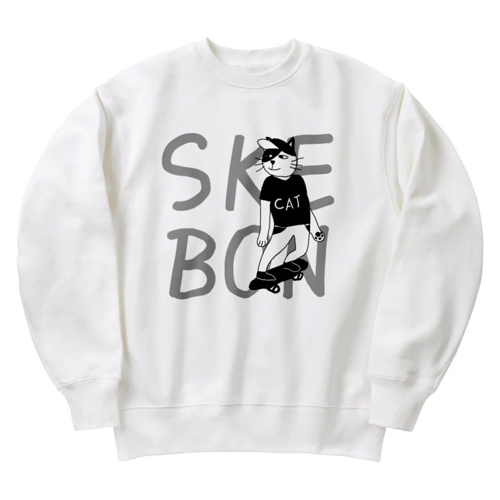 【KOTCH】 Tシャツショップのスケボーキャット Heavyweight Crew Neck Sweatshirt