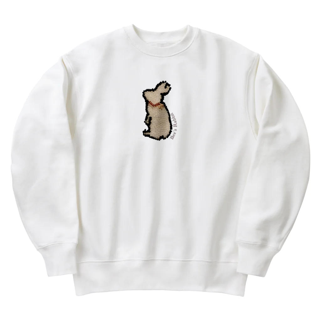 Mouse Houseのビーズ刺繍のうさぎ、 Heavyweight Crew Neck Sweatshirt