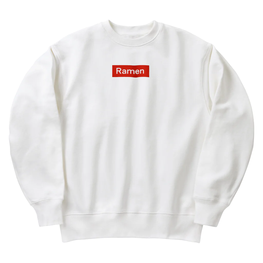 らーめん_ラーメン🍜のRAMEN(ボックスロゴ・赤) 　らーめん_ラーメン🍜 Heavyweight Crew Neck Sweatshirt