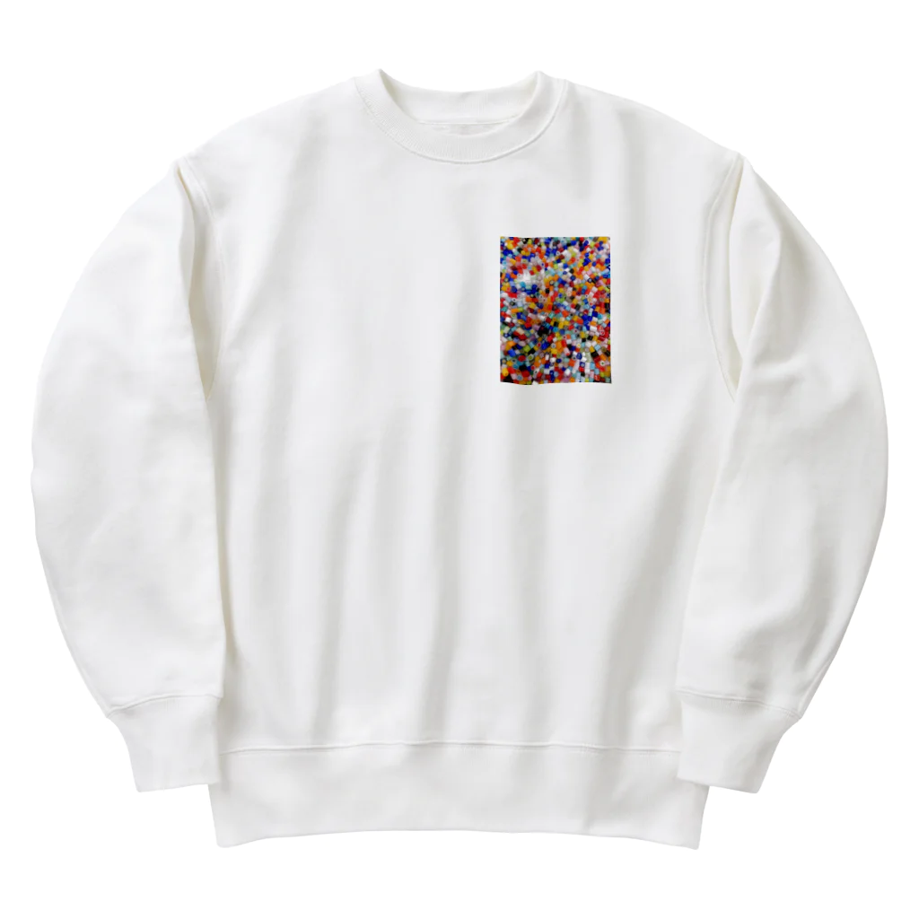 米農家の絵描きのガラス玉たち Heavyweight Crew Neck Sweatshirt