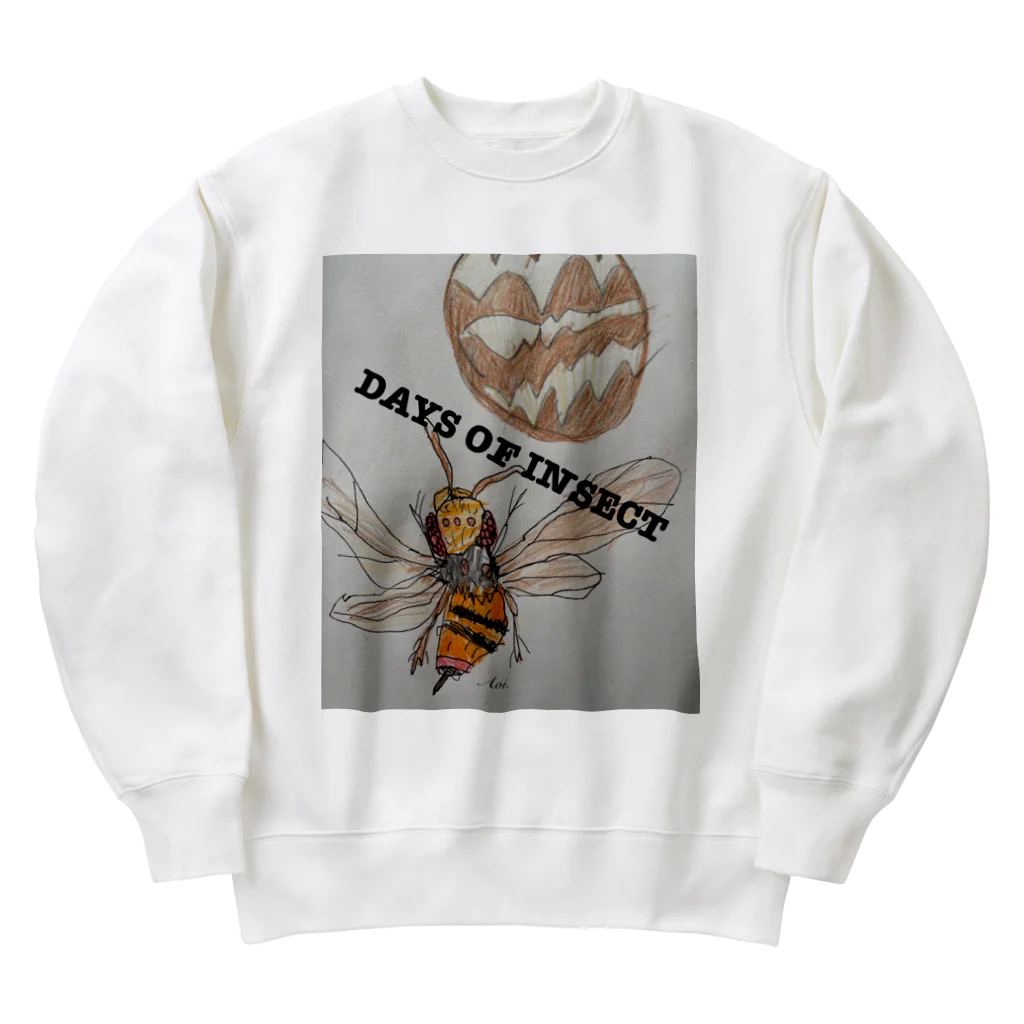 DAYS OF INSECTのこっちを見てるオオスズメバチ！ Heavyweight Crew Neck Sweatshirt