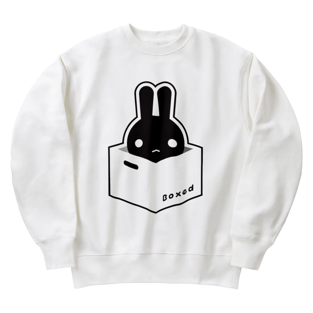 ツギハギ ニクの【Boxed * Rabbit】黒Ver Heavyweight Crew Neck Sweatshirt