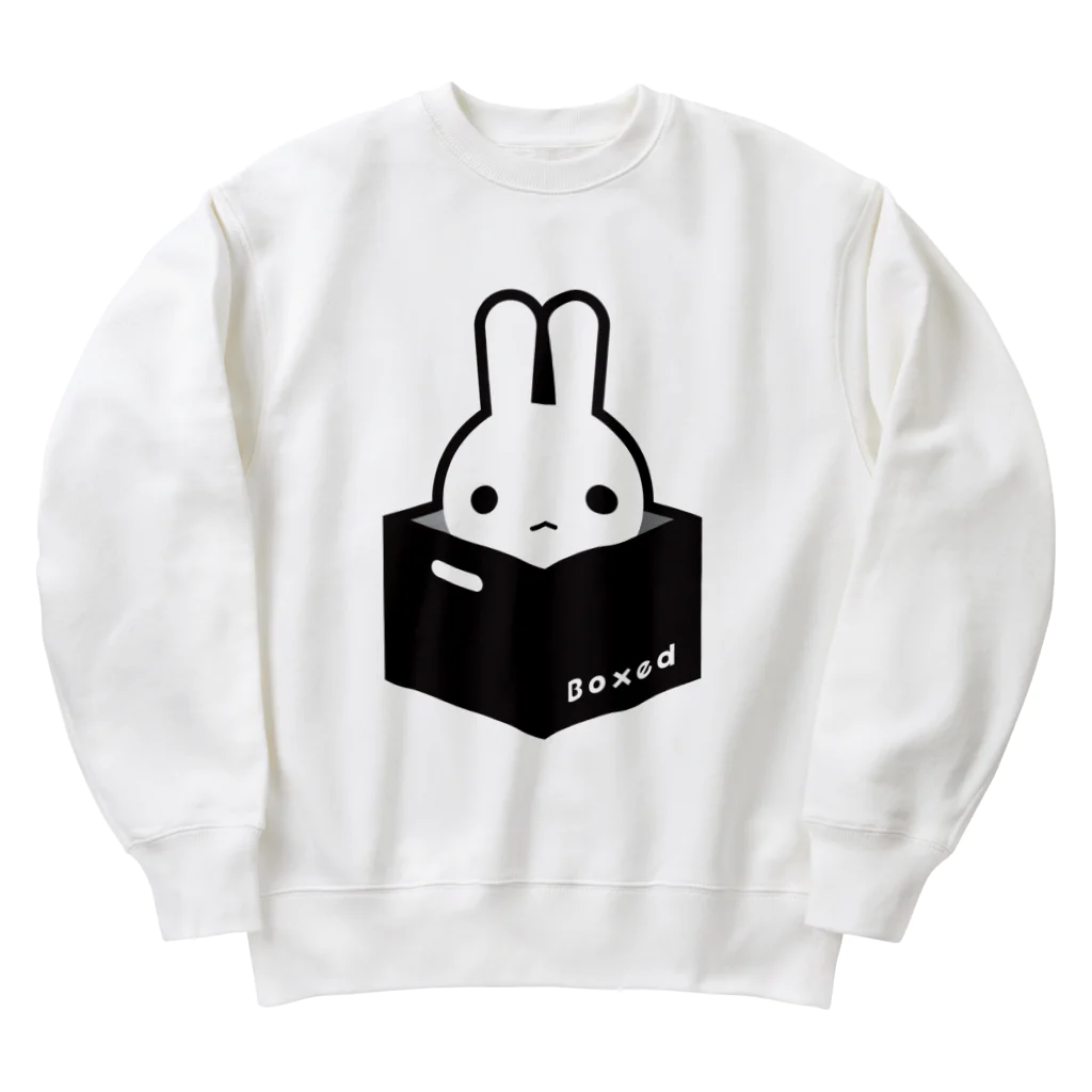 ツギハギ ニクの【Boxed * Rabbit】白Ver Heavyweight Crew Neck Sweatshirt