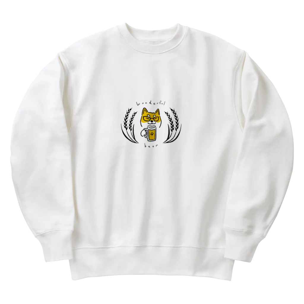 もがのwonderful beer (normal color) Heavyweight Crew Neck Sweatshirt